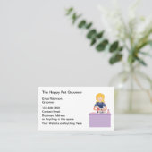 Schattigee Pet Grooming Visitekaartjes Design (Staand voorkant)