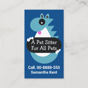 Schattigee Pet Holding Sitter Placard Visitekaartje