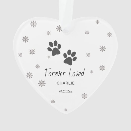 Schattigee Pet Paw Print Custom Christmas Elegent Ornament (achterkant)