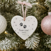 Schattigee Pet Paw Print Custom Christmas Elegent Ornament