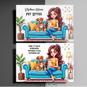 Schattigee Pet Sitter Dog Walker Visitekaartje