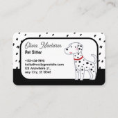 Schattigee Pet Sitter Visitekaartje – Zwart & Wit (Voorkant)