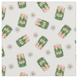 Schattigee Pickle Jar & Daisy Naadloze Patroonstof Stof