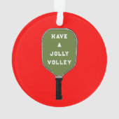 Schattigee Pickleball Christmas Keepsake Ornament (achterkant)