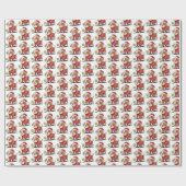 Schattigee pickleball hond met lelijke kersttrui cadeaupapier (Vlak)