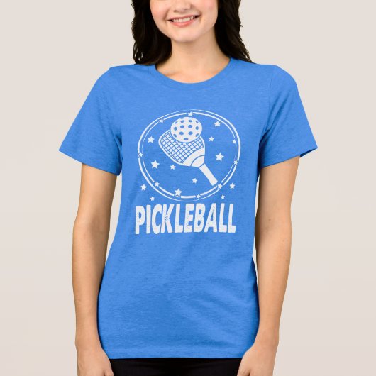 Schattigee Pickleball Paddle en Pickleball Tri-Blend Shirt (Voorkant)
