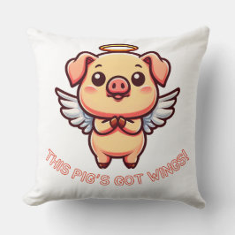 Schattigee Pig Angel Wings Cartoon Halo Kussen