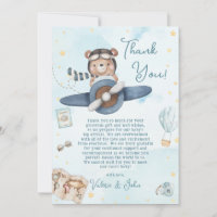 Schattigee piloot Teddy Bear Blue Plane Boy Baby s