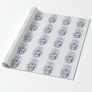 Schattigee pinguïn 2 cadeaupapier