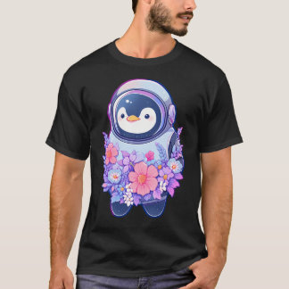 Schattigee pinguïn astronaut t-shirt