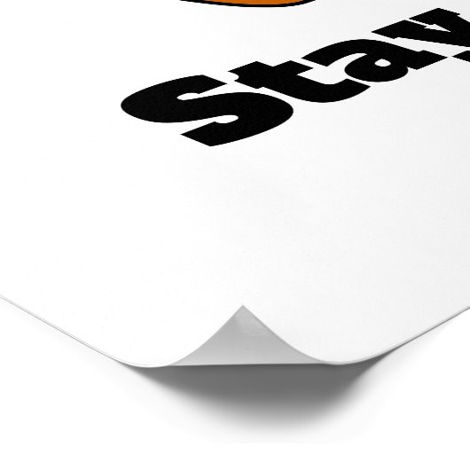 Schattigee pinguïn blijf positief poster (Hoek)