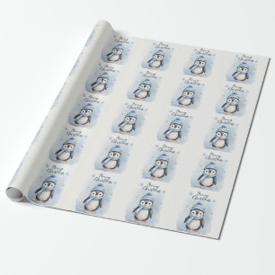 Schattigee pinguïn cadeaupapier