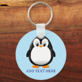 Schattigee Pinguïn Cartoon Custom Winter Sleutelhanger (Achterkant)