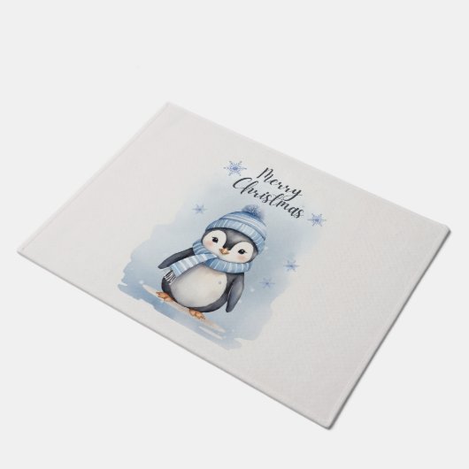 Schattigee pinguïn deurmat (Schuin)