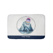 Schattigee pinguïn die op een ijsberg staat badmat (Voorkant)