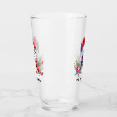 Schattigee Pinguïn en Sneeuwman Custom Family Kers Glas (Links)