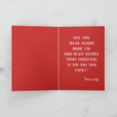 Schattigee pinguïn kerstvakantie kaart (Binnen)