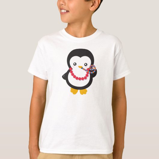 Schattigee Pinguïn, Kleine Pinguïn, Feestfluitje T-shirt (Voorkant)