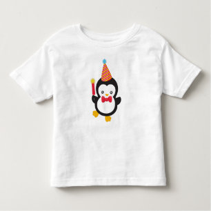 Schattigee Pinguïn, Partij Pet, Firecracker, Boog  Kinder Shirts
