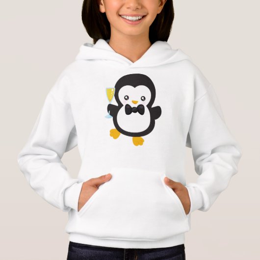Schattigee Pinguïn, Pinguïn met Champagne, Partij (Voorkant)