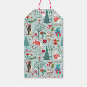 Schattigee Pinguïn Warm Wishes Kerst Gepersonalise Cadeaulabel (Achterkant)