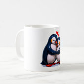 Schattigee pinguïnliefde koffiemok (Voorkant links)