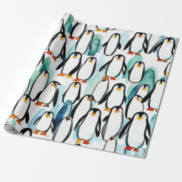 Schattigee pinguïns cadeau ideeën Wrapping Paper Cadeaupapier