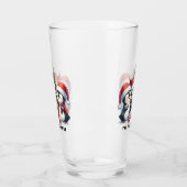 Schattigee pinguïns in Santa Hats Gepersonaliseerd Glas (Links)