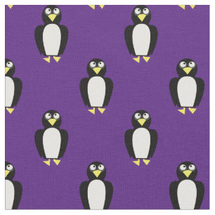 Schattigee Pinguïns Kinder Baby Kwekerij Paarse Stof