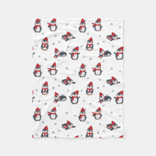 Schattigee pinguïns wintervogels fleece deken