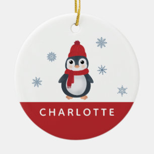 Schattigee pinguïns wintervogels pooldieren keramisch ornament