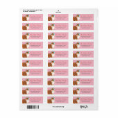 Schattigee Pink Fox Dierenvakantie Kerstmis Etiket (Full Sheet)