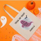 Schattigee Pink Ghost Word Art Halloween-truc |Beh Tote Bag