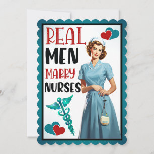 Schattigee Pinup_ Echte Mannen Trouwen Verpleegkun Kaart