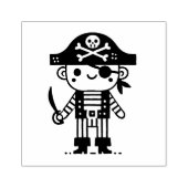 Schattigee Pirate Kinderen Rubberstempel (Afrduk)