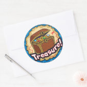 Schattigee Pirate Treasure Borst Sticker (Envelop)