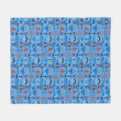 Schattigee piraten fleece deken (Voorkant (Horizontaal))