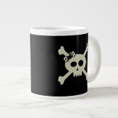 Schattigee Piratenvlag Grote Koffie Mok (Voorkant rechts)