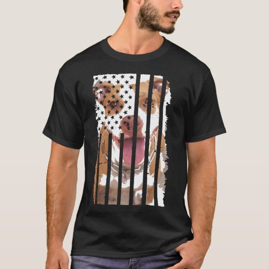 Schattigee Pit Bull Dog Afbeelding Grappige Puppy  T-shirt (Voorkant)