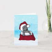 Schattigee Pit Bull kerst Kaart (Voorkant)