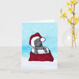 Schattigee Pit Bull kerst Kaart