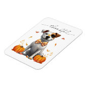 Schattigee pitbull dankbare Herfst pompoenen Magneet (Linkerzijde)