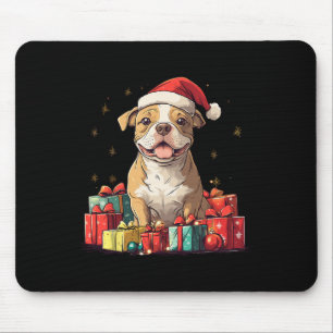 Schattigee Pitbull Santa Hat Grappige Kerst Pittie Muismat