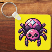 Schattigee-pixelspin Sleutelhanger (Voorkant)