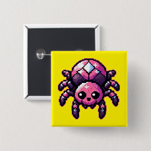 Schattigee-pixelspin Vierkante Button 5,1 Cm