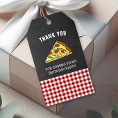 Schattigee Pizza Kids Verjaardagsfeestje Favor Cadeaulabel