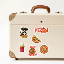 Schattigee Pizza Lovers Stickers - Personaliseer h