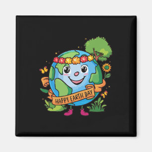 Schattigee Planeet Aarde Bewustzijnsdag Happy Eart Magneet
