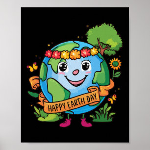 Schattigee Planeet Aarde Bewustzijnsdag Happy Eart Poster