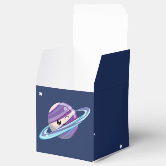 Schattigee Planet Saturn Space Galaxy Kind Verjaar Bedankdoosjes (Geopend)